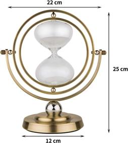 img 3 attached to KSMA 720°Rotating Minutes Hourglass Brass Tone