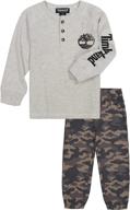 👖 timberland baby boys' 2-piece pant set logo