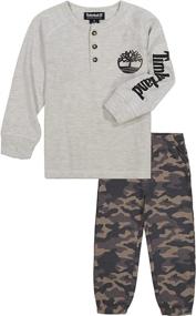 img 1 attached to 👖 Timberland Baby Boys' 2-Piece Pant Set