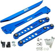 🔧 enhance your 1996-2000 honda civic ek: yjracing rear lower control arm subframe brace tie bar kit - blue replacement logo