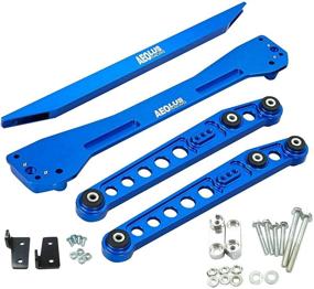 img 4 attached to 🔧 Enhance Your 1996-2000 Honda Civic EK: yjracing Rear Lower Control Arm Subframe Brace Tie Bar Kit - Blue Replacement