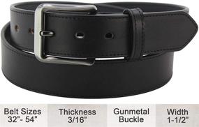 img 3 attached to Mens Black Bridle Leather Belt