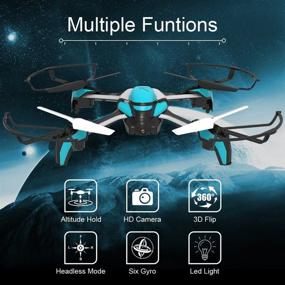 img 2 attached to KAI DENG K80S Kids Drone with 720P HD Camera - Beginner RC Helicopter with Remote Control and Extra Battery