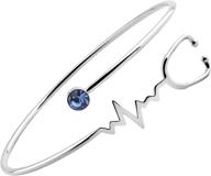 wusuaned stethoscope birthstone bracelet sept silver logo