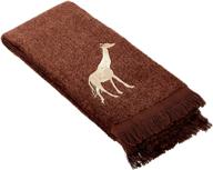 🦁 mocha avanti animal parade fingertip towel: enhancing your bath décor logo