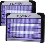 🪰 flyfry бегущая мухоловка для внутреннего применения 20 вт 2800 в: эффективная электрическая лампа от комаров и вредителей, набор из 2 логотип