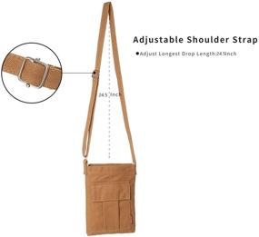 img 1 attached to 👜 Маленькая сумка через плечо AOCINA для женщин: легкая хлопковая сумочка для подростковых девочек - мини-сумка
