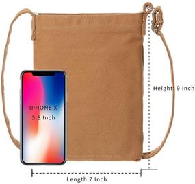 img 2 attached to 👜 Маленькая сумка через плечо AOCINA для женщин: легкая хлопковая сумочка для подростковых девочек - мини-сумка