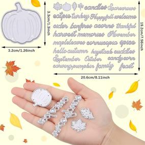 img 3 attached to 🍂 35-Piece Thanksgiving Word Die Cuts: Fall Leaves Cutting Dies for Holiday Crafts, Scrapbook Albums & Card Making