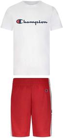 img 4 attached to 🎩 Champion Little French Shorts Scarlet Boys' Clothing Sets: Premium Style for Boys