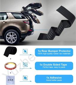 img 3 attached to 🚗 Universal Black Rubber Car Rear Bumper Protector Guard - Durable Protection for SUV/Car, Hide & Defend Against Scratches - Easy D.I.Y. Installation (41 Inch)