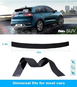 img 2 attached to 🚗 Universal Black Rubber Car Rear Bumper Protector Guard - Durable Protection for SUV/Car, Hide & Defend Against Scratches - Easy D.I.Y. Installation (41 Inch)