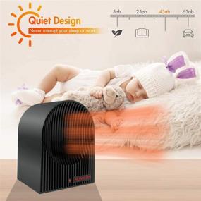 img 1 attached to 🔥 Mini Ceramic Desk Heater - 2 Pack, 500W Electric Personal Heater for Small Spaces, Portable and Quiet, with Thermostat for Energy Efficiency. Perfect for Office, Bedroom, Home or Indoor Use. ETL Approved.