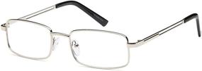 img 1 attached to GAMMA Rectangle Stainless Reading Glasses