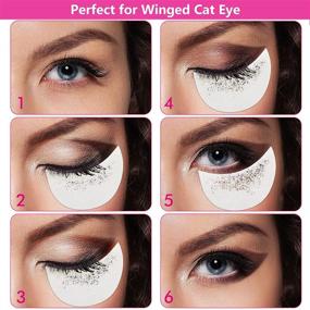 img 3 attached to 👁️ TailaiMei 120 Pcs Professional Eyeshadow Shields: Lint Free Eye Pad for Eyelash Extensions/Tinting, Lip Makeup - Under Patches Guards, Preventing Makeup Residue