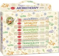 🌿 holistic healing: hem aromatherapy gift set for cleansing & meditation incense sticks - pack of 6 (20 sticks each) logo