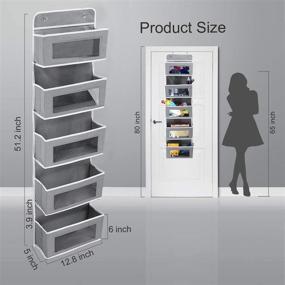 img 3 attached to Organize Your Space with the KESITIS Over The Door Pocket Organizer!