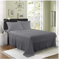 🛏️ premium gray bamboo sheets set - deep pocket, cooling, moisture wicking, fade-resistant, natural bamboo rayon, superior softness (twin / twin xl) logo