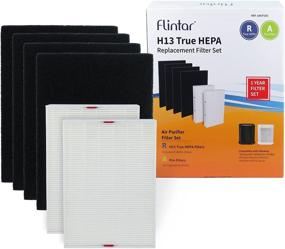 img 4 attached to Flintar HPA200 H13 True HEPA Replacement Filter A/R Combo Pack - Honeywell Air Purifier HPA200 Series Compatible - (2) H13 HEPA Filter R + (4) Activated Carbon Pre-Filter A Included