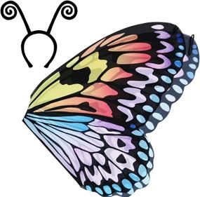 img 3 attached to 🦋 DQZ Butterfly Wings Antenna Headband Costume