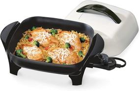 img 3 attached to 🔌 Efficient and Stylish: Presto 06620 11-Inch Electric Skillet in Black/White