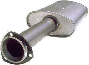 img 1 attached to 🔥 Hedman Hedders 25662 Turbo Hedder Gasket Style Collector Muffler: Enhanced Performance and Fitment for 2.5 in. Inlet/Outlet with 3-Bolt Triangular Collector Turbo Hedder Gasket Style Collector Muffler