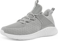 sdolphin womens lightweight running shoes - breathable comfortable slip-on 🏃 sneakers for walking, tennis, gym, casual workout, driving, jogging in grey logo