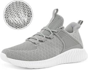 img 2 attached to SDolphin Womens Lightweight Running Shoes - Breathable Comfortable Slip-on 🏃 Sneakers for Walking, Tennis, Gym, Casual Workout, Driving, Jogging in Grey