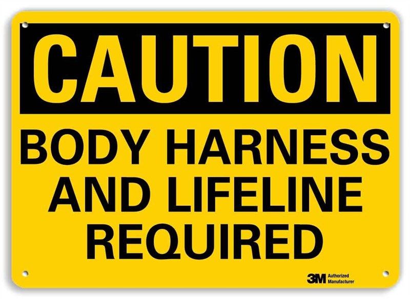 SmartSign “Caution - Body Harness And Lifeline Required” Sign logo