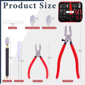 img 3 attached to Hilitchi Премиум Стекло, пластик бегущий пробоина Кусачки и инструментный набор или оборудование - 3-шт. набор с запасными головками, отверткой и капельницей.