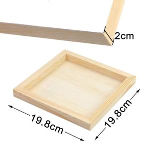 img 3 attached to 🔥 Fireboomoon 6 Pack Square Wood Panels: Versatile Unfinished Blank Canvas for Crafts, Drawings, Paintings, and Wood Burning (8"x 8")