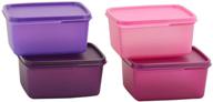 tupperware keep tab plastic container set, 500ml, pack of 4, multicolour логотип