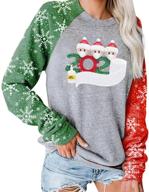 🎅 festive christmas sweatshirts: women's cute santa graphic long sleeve holiday pullover tops logo