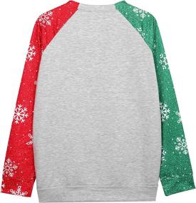 img 1 attached to 🎅 Festive Christmas Sweatshirts: Women's Cute Santa Graphic Long Sleeve Holiday Pullover Tops