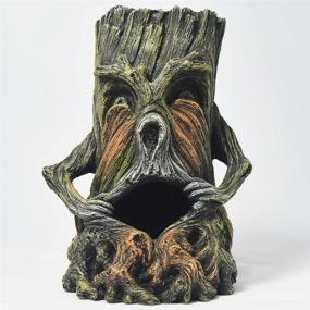img 4 attached to 🐠 Hollow Tree Trunk Aquarium Decorations - Disney-inspired Betta Hideout Caves for Large Fish Tanks - Thematic Ornaments for PTFJZ Fish Tank