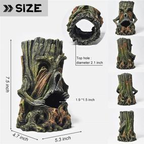 img 3 attached to 🐠 Hollow Tree Trunk Aquarium Decorations - Disney-inspired Betta Hideout Caves for Large Fish Tanks - Thematic Ornaments for PTFJZ Fish Tank