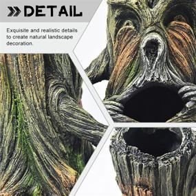 img 2 attached to 🐠 Hollow Tree Trunk Aquarium Decorations - Disney-inspired Betta Hideout Caves for Large Fish Tanks - Thematic Ornaments for PTFJZ Fish Tank