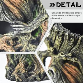 img 1 attached to 🐠 Hollow Tree Trunk Aquarium Decorations - Disney-inspired Betta Hideout Caves for Large Fish Tanks - Thematic Ornaments for PTFJZ Fish Tank