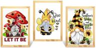 🧙 gnome cross stitch kits for adults - 3 pack stamped cross stitching kits: beginner-friendly needlepoint crafts for home décor logo