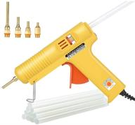 🔥 chanseon industrial hot melt glue gun 150w us plug - 10 glue sticks, adjustable temperature, 5 copper nozzles - diy crafts and quick repairs logo