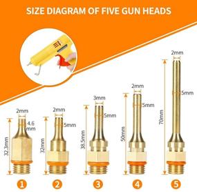 img 2 attached to 🔥 Chanseon Industrial Hot Melt Glue Gun 150W US Plug - 10 Glue Sticks, Adjustable Temperature, 5 Copper Nozzles - DIY Crafts and Quick Repairs