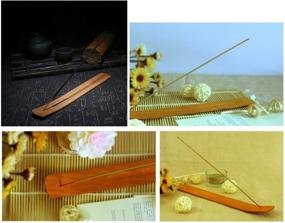 img 2 attached to 🕉️ TrendBox 10pcs Handmade Wooden Incense Stick Holder: Natural Design Ash Catcher for a Buddhist Experience