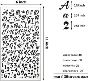 img 3 attached to 🌟 Glitter Cursive Letter Stickers - 540pcs Self Adhesive Alphabet & Number Stickers for Scrapbooking, Grad Caps, and DIY Crafts