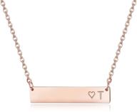 finrezio stainless initial necklace alphabet logo