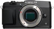 📷 black olympus e-p5 16.1mp mirrorless digital camera with 3-inch lcd - body only logo