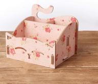 🐱 diy wooden cute cat pen pencil holder: camellia pattern desk organizer for home and office логотип