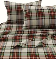 уютный и стильный: tribeca living char170sheetqu коллекция простыней charleston plaid flannel deep pocket размера queen логотип