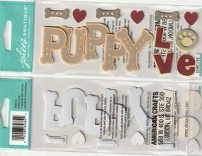 img 1 attached to Jolees Boutique Dimensional Title Stickers Puppy