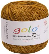🧶 golo crochet thread yarn size 20 8-809 (dark gold) - perfect for hand knitting projects logo