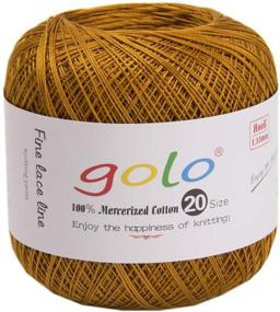 img 4 attached to 🧶 golo Crochet Thread Yarn Size 20 8-809 (Dark Gold) - Perfect for Hand Knitting Projects